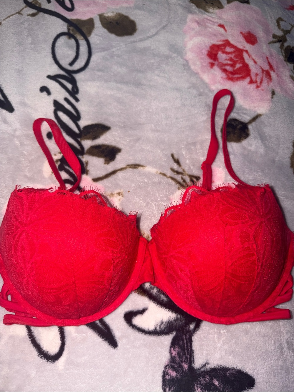 Victoria's Secret Red Lace Push-Up Bra